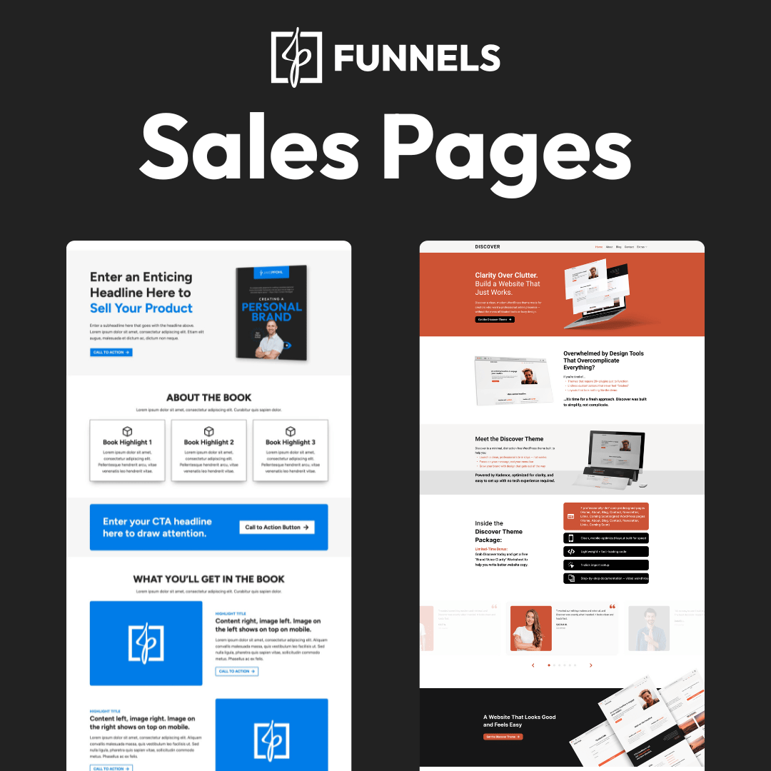 JP Funnels Sales Pages Banner