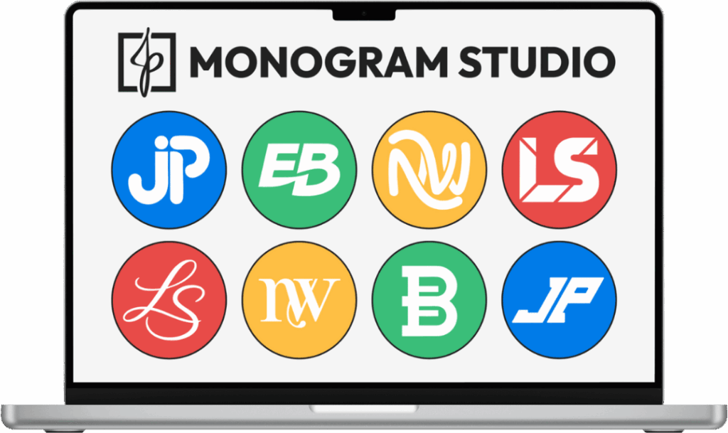 JP Monogram Studio Laptop Mockup (Light)