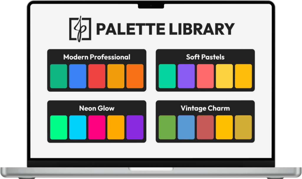 JP Palette Library Laptop Mockup